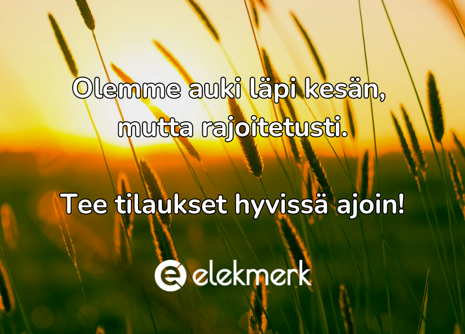 Palvelemme läpi kesän